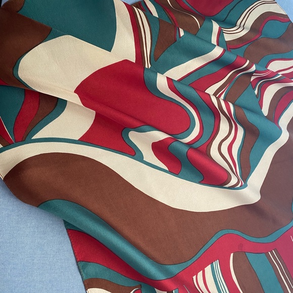Modern Abstract Liberty of London Silk Scarf - Picture 4 of 6
